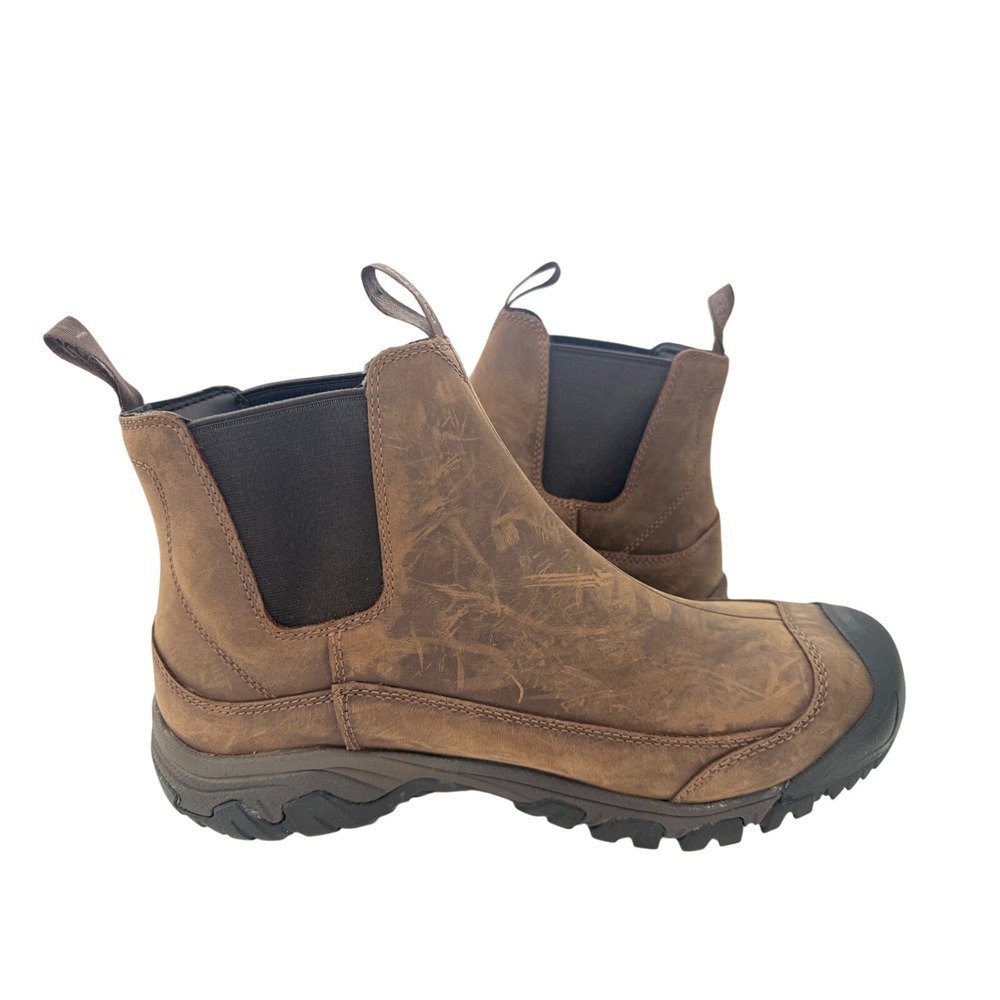 KEEN Anchorage III Waterproof Anchorage Boots Mens Brown Leather Slip On 1017790 - Picture 5 of 13